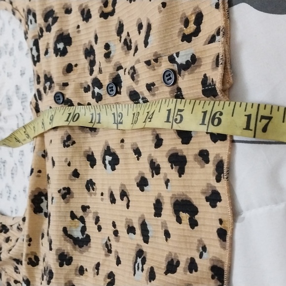 BP. Crop Ribbed Leopard Knit Cardigan/Camisole Set Size XL - Picture 7 of 9